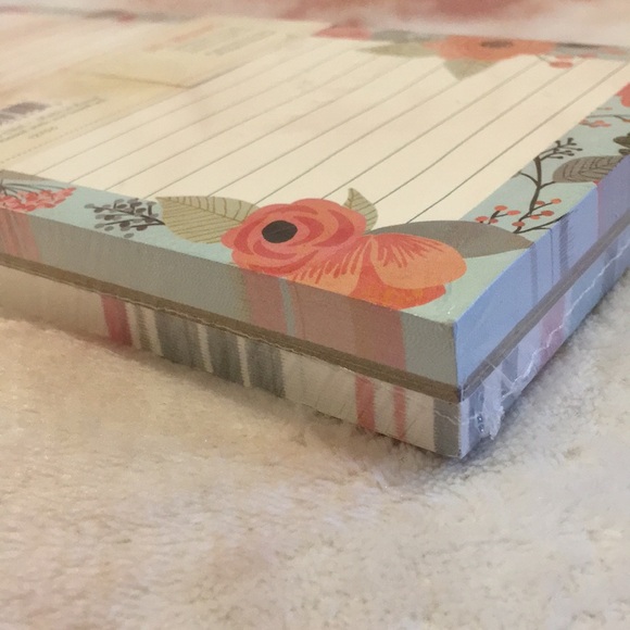 OCS Designs Floral Market Note Pads Set Of Two Secret Garden Designs NWT 8x4x.75 - Picture 14 of 16